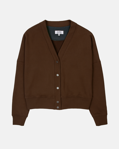 Organic cotton cropped cardigan