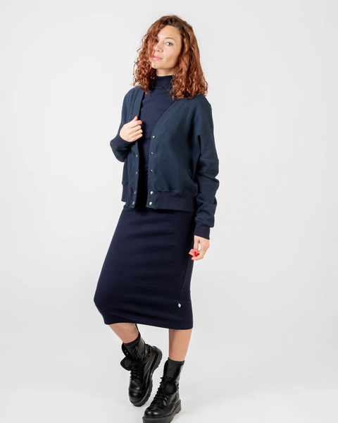 Cardigan crop en coton bio