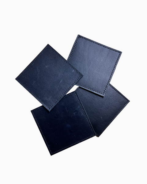 Recycled Leather Coaster Set (4 or 6)