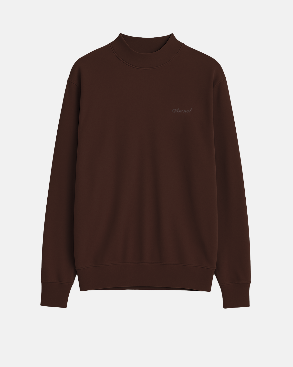 Sweat col haut en molleton bambou