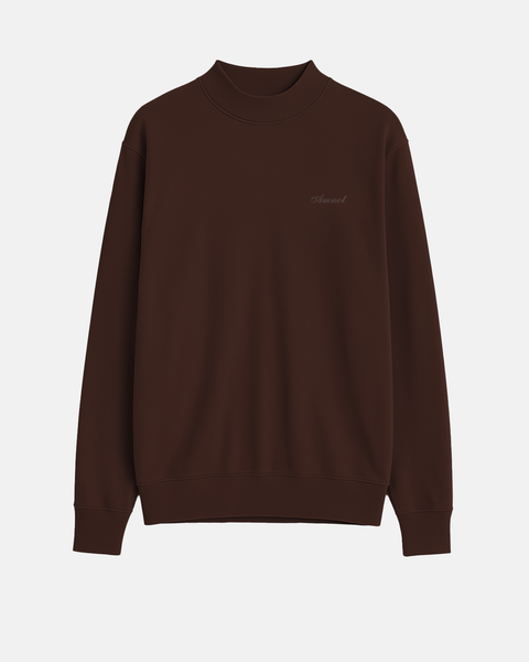 Sweat col haut en molleton bambou