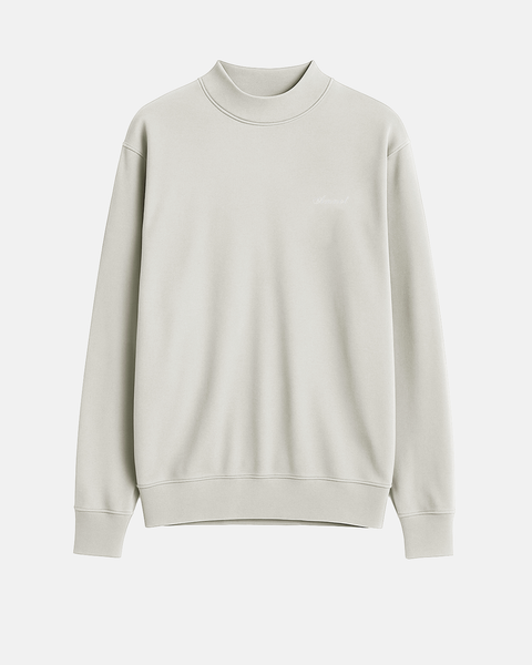 Sweat col haut en molleton bambou