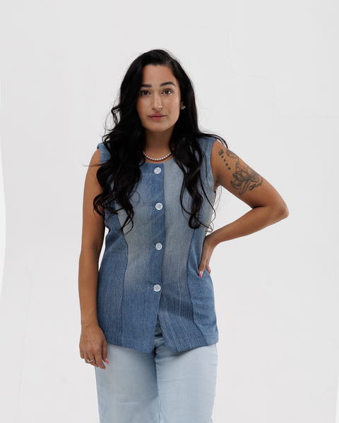 Recycled denim jacket