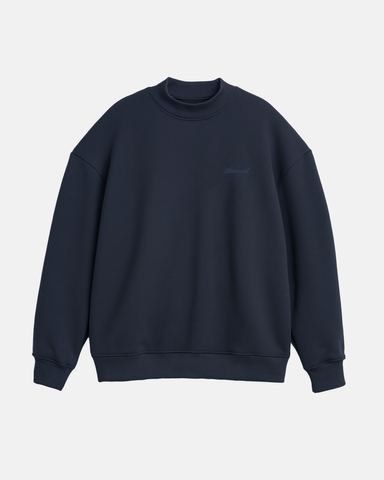 High-neck sweatshirt in organic cotton