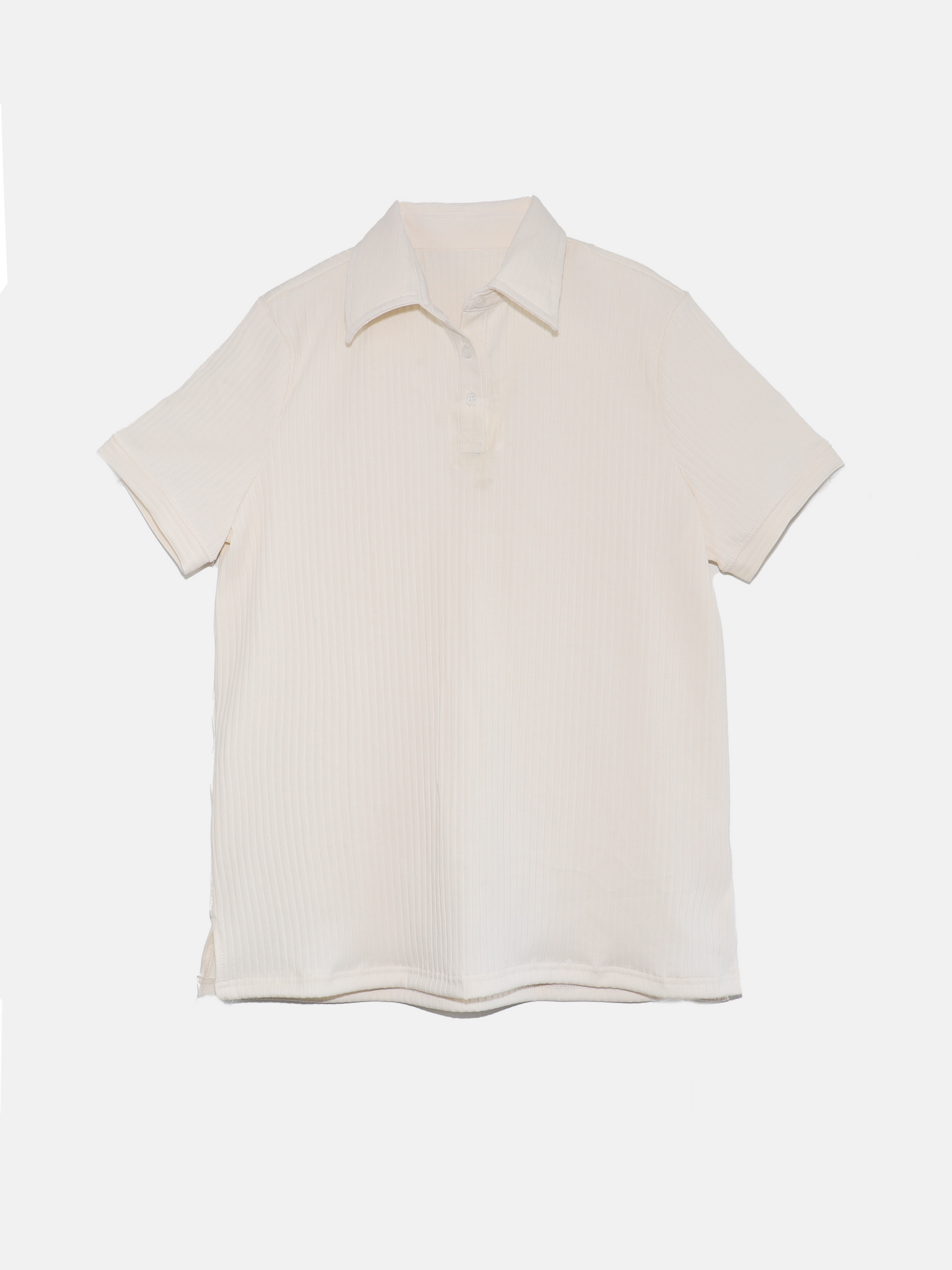 Retro ribbed polo shirt