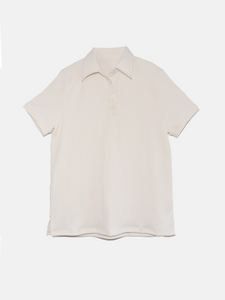 Retro ribbed polo shirt