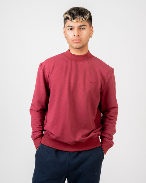 High-neck bamboo fleece sweatshirt