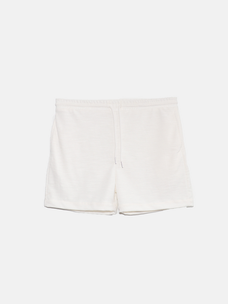 textured white shorts