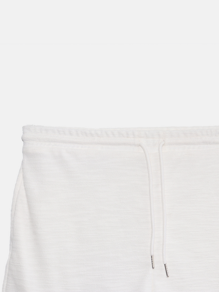 textured white shorts