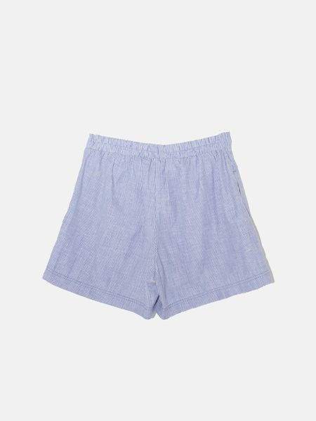 Jupe-short en chambray ligné