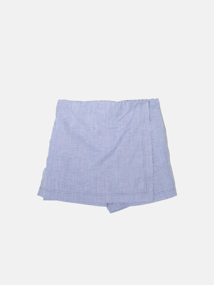 Lined chambray skort