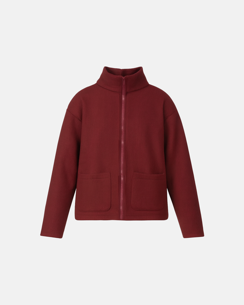 Veste a col cheminé effet tricot