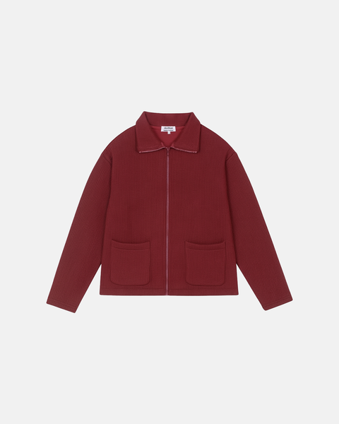 Veste a col cheminé effet tricot