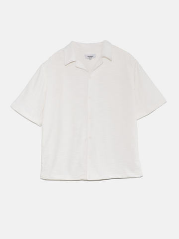 Textured white retro shirt