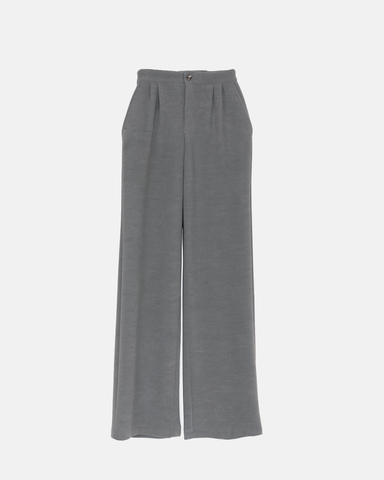 Wide leg trousers with a wool-like finish