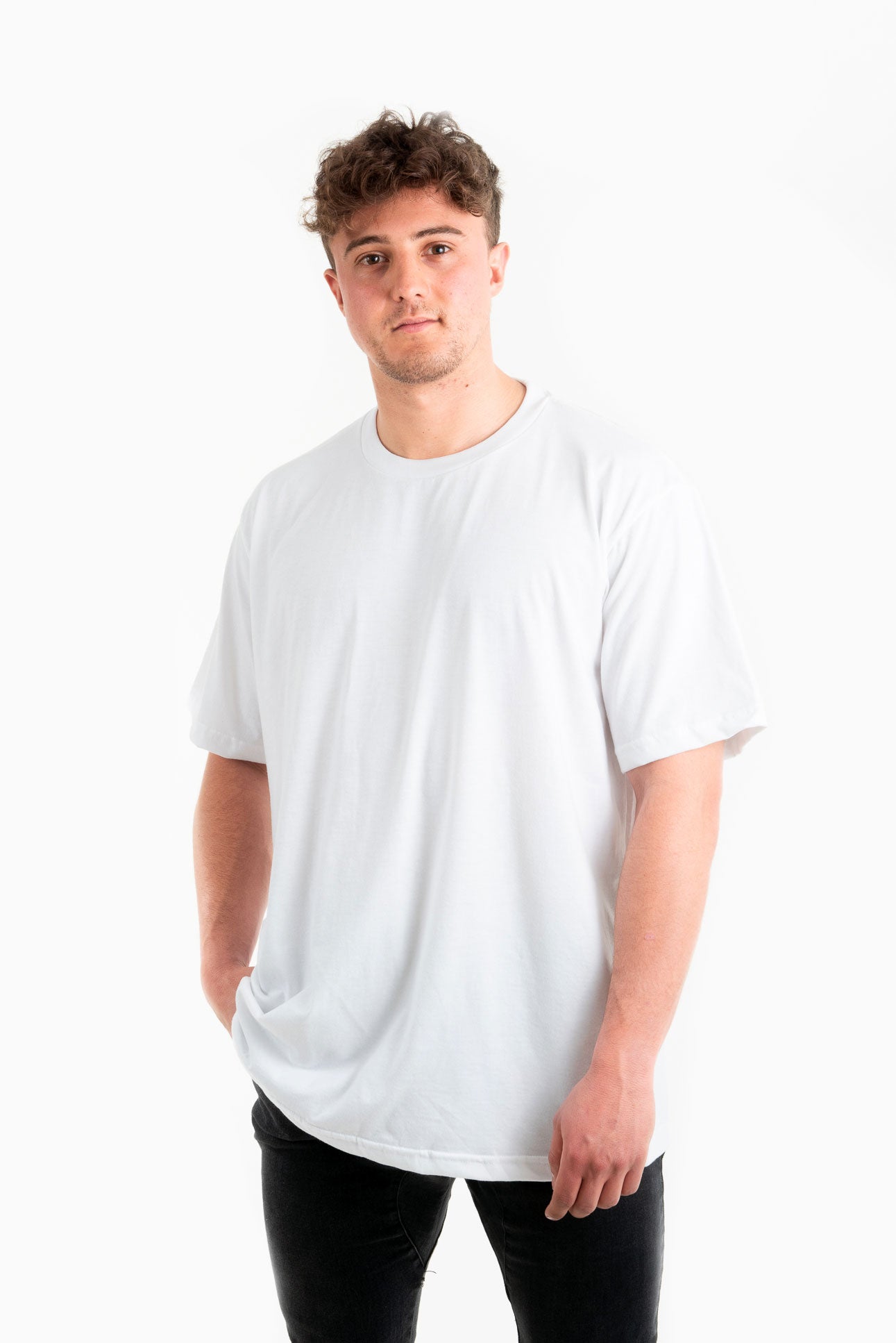 Col Rond Tee Shirt Blanc Homme Bonne Qualité T-shirt Col Rond