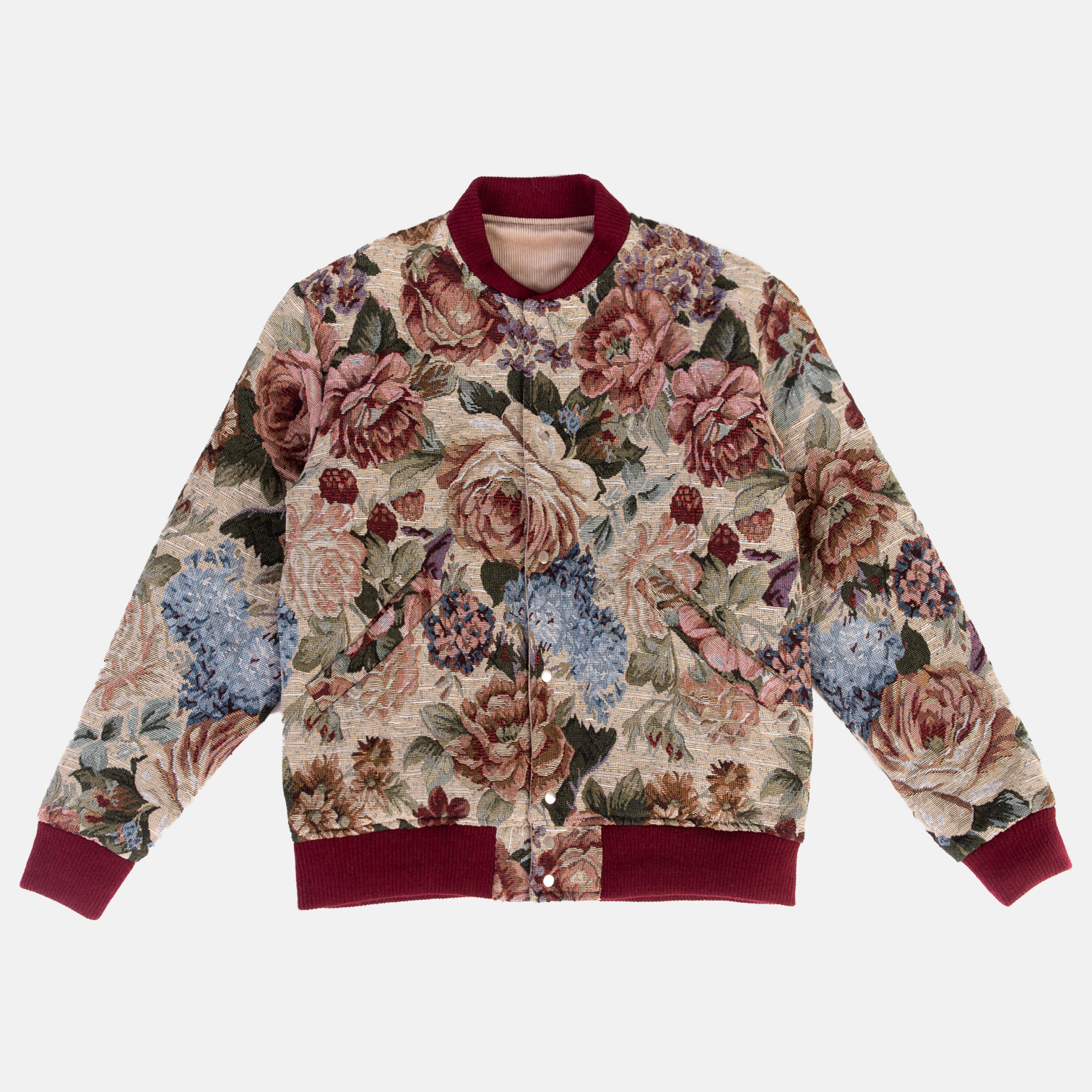 Reversible Varsity jacket - Floral denim